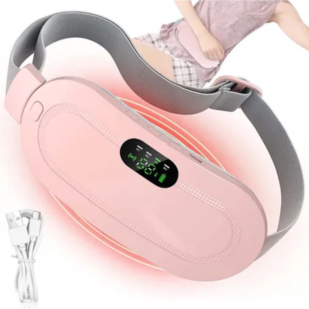 Cinturón masajeador para cólicos.