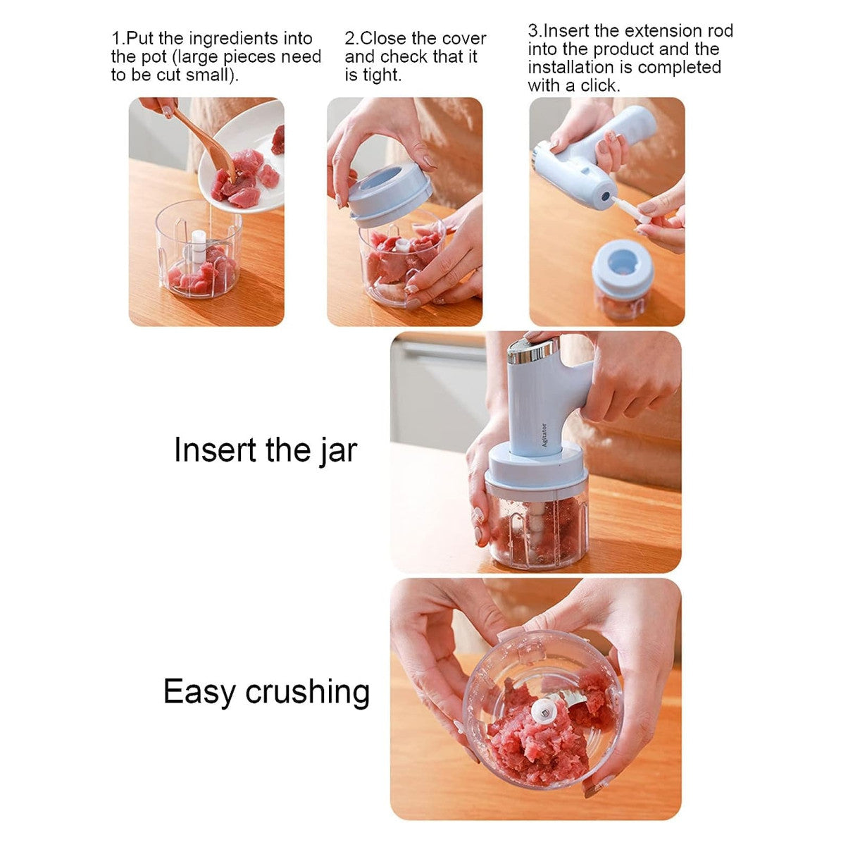 BATIDORA Y PICADORA ELECTRICA - POWERCHEF 2 EN 1